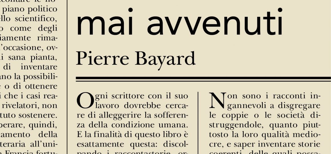 Come parlare di fatti che non sono mai avvenuti